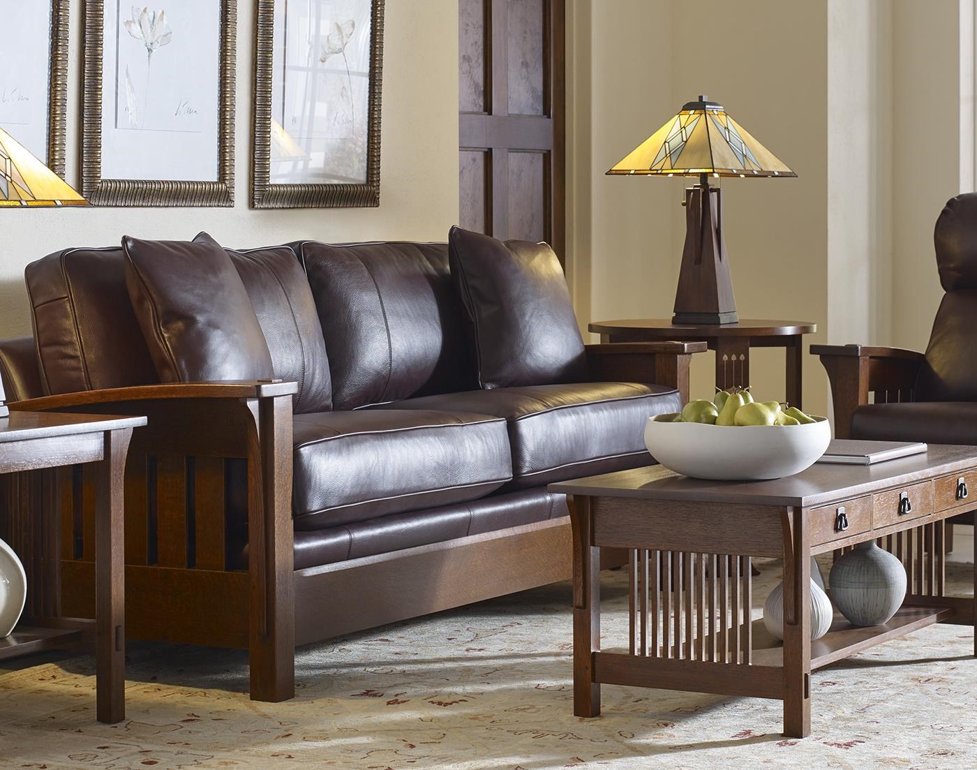 Stickley Cherry Mission Collection Mission Sofa Williams & Kay Sofas